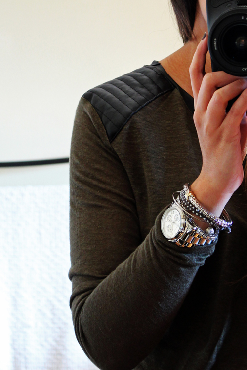FAUX LEATHER DETAILS