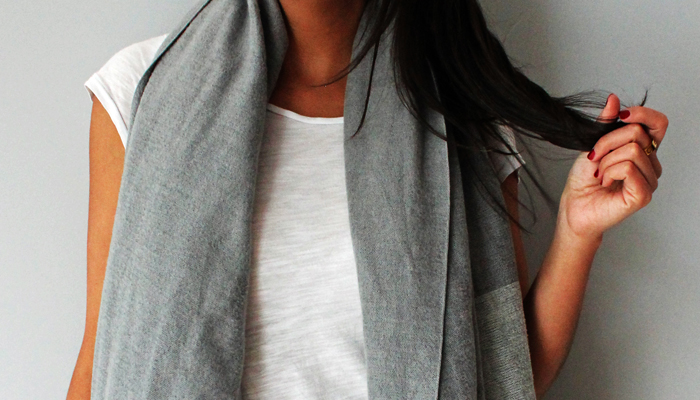 CALVIN KLEIN COLOURBLOCK PASHMINA