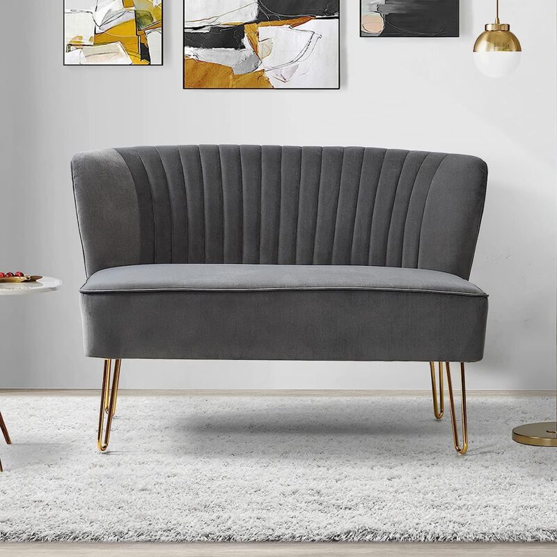 amazon-home-decor-hulala-home-velvet-tufted-Loveseat-Golden-Metal-legs